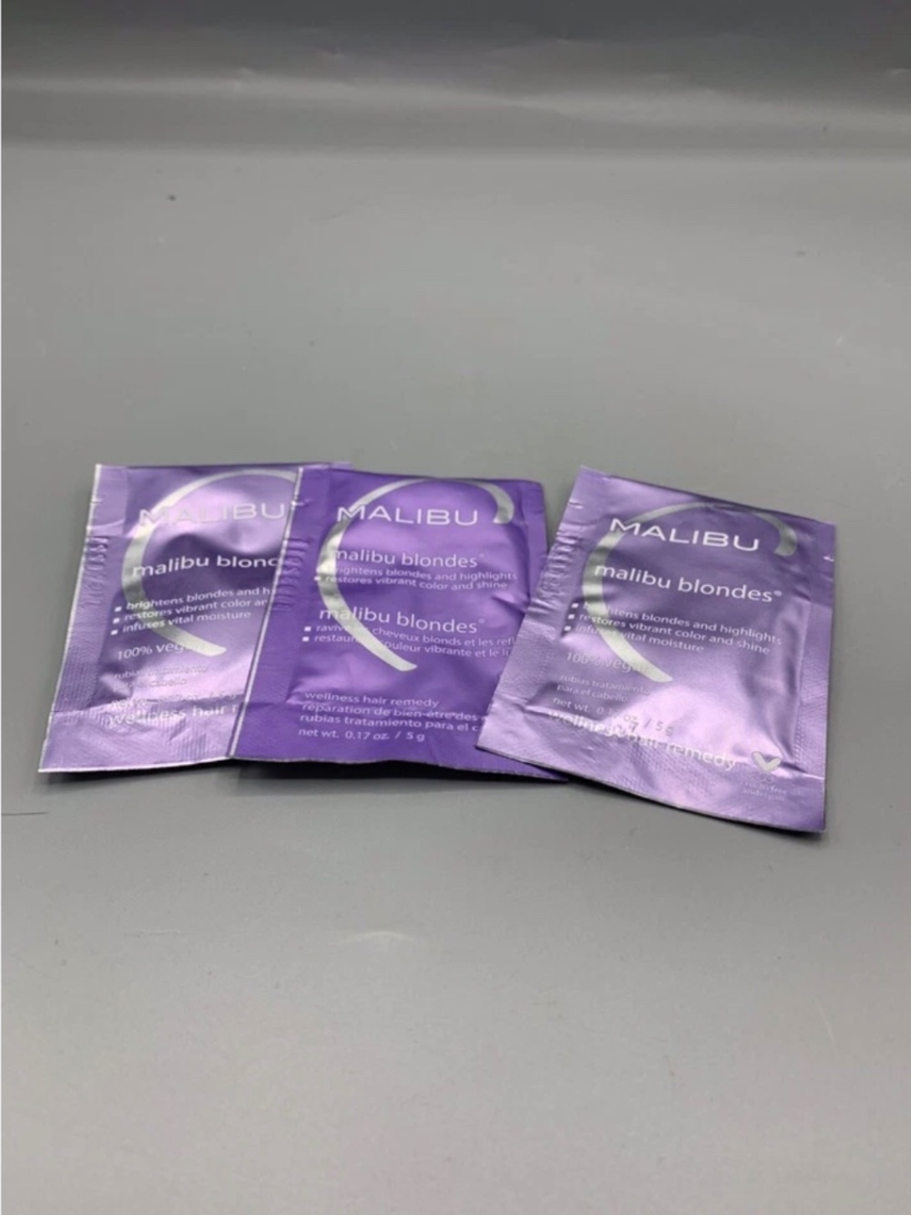 Lot 3 Malibu C Wellness Hair Remedy for Blonde Hair 5g Each
